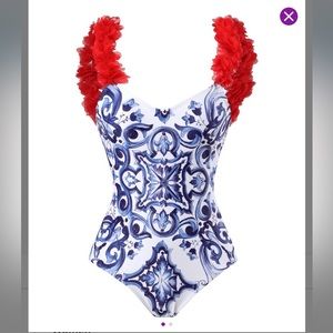 Doris NWOT bathing suit! Never worn and absolutely stunning floral straps size S